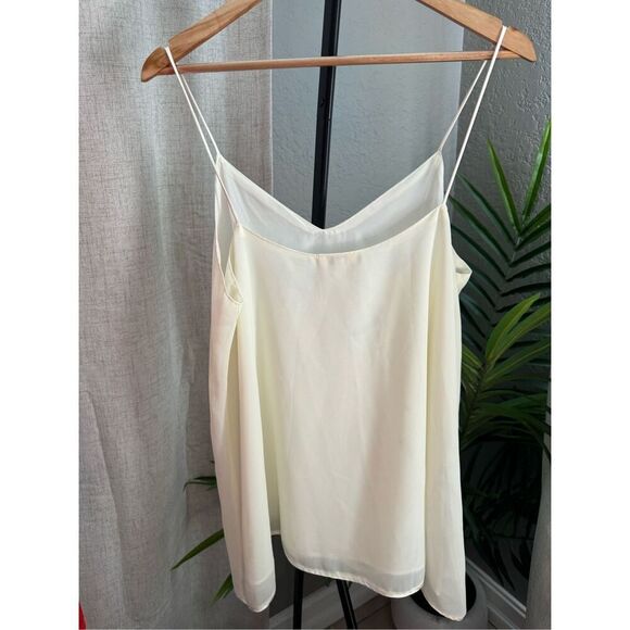 Umgee USA Dressy Tank Top Women’s Cream Girly Boho Large - Picture 2 of 5